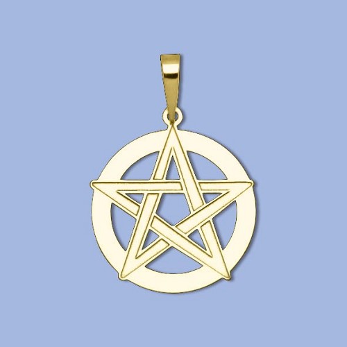 PA0502 au přívěs pentagram velký, 27 x 24mm